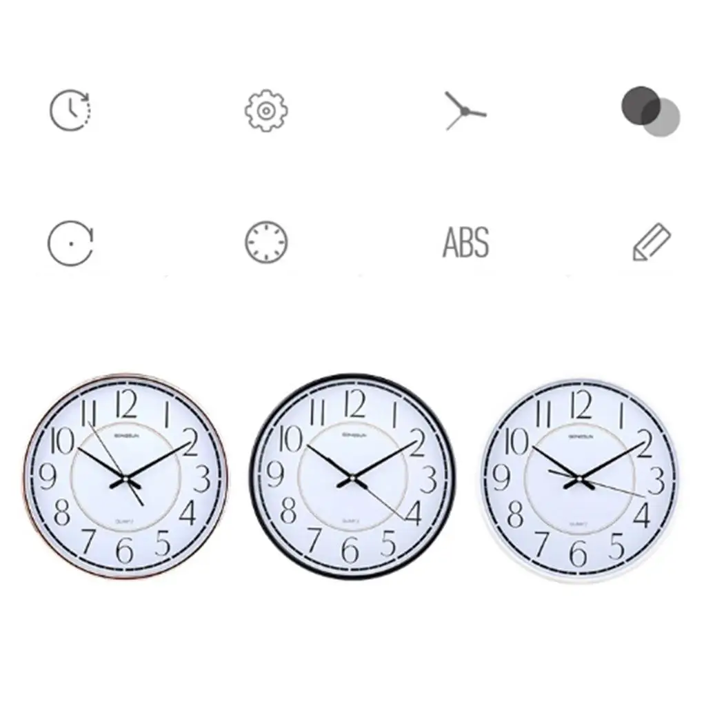 Модные круглые часы спальня гостиная ПВХ креативный немой дом комната подвесной