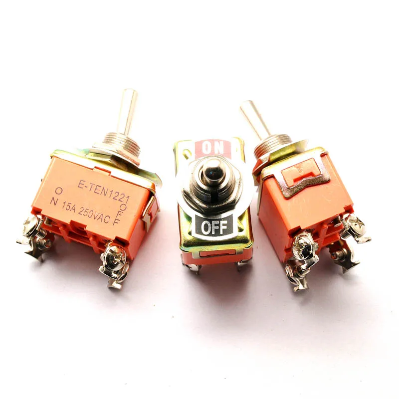 

Moving toggle switch rocker switch E-TEN1221 4p 2 files 15A/250V (5pcs)