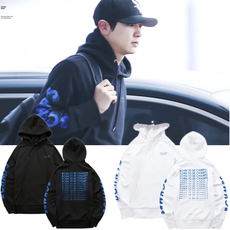 Толстовка с капюшоном kpop exo CHANYEOL Корейская версия свободные мужские и женские