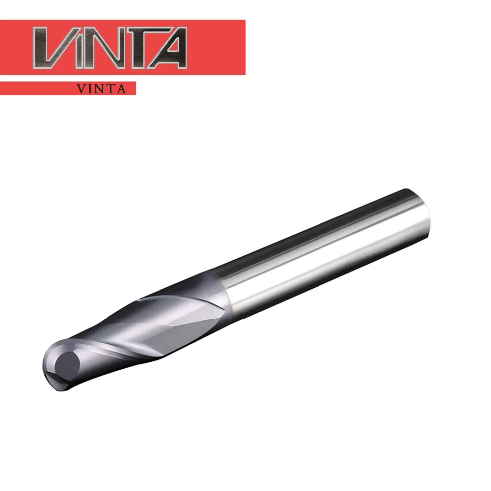 

CNC carbide End mills HRC45 R0.75- R2 2 flutes hard tungsten steel ball nose end milling cutter