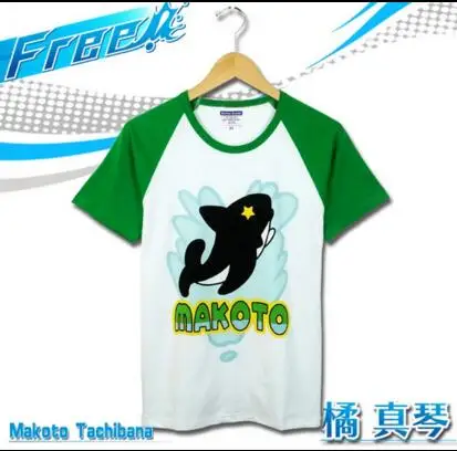 Free! Iwatobi Club Makoto Tachibana Huruka Rei Nagisa T-shirt tee t shirt | Мужская одежда