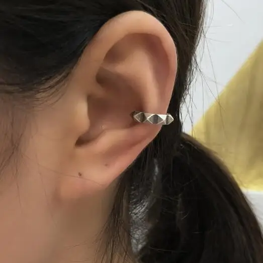 Серьги-клипсы унисекс из настоящего серебра 925 пробы без пирсинга модные
