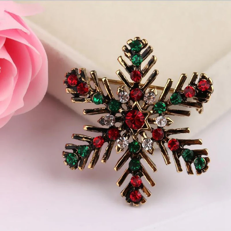 1X Elegant Snowflake Brooch Christmas Wedding Bridal Pin Rhinestone Crystal Pins Corsage Bouquet Decor | Украшения и аксессуары