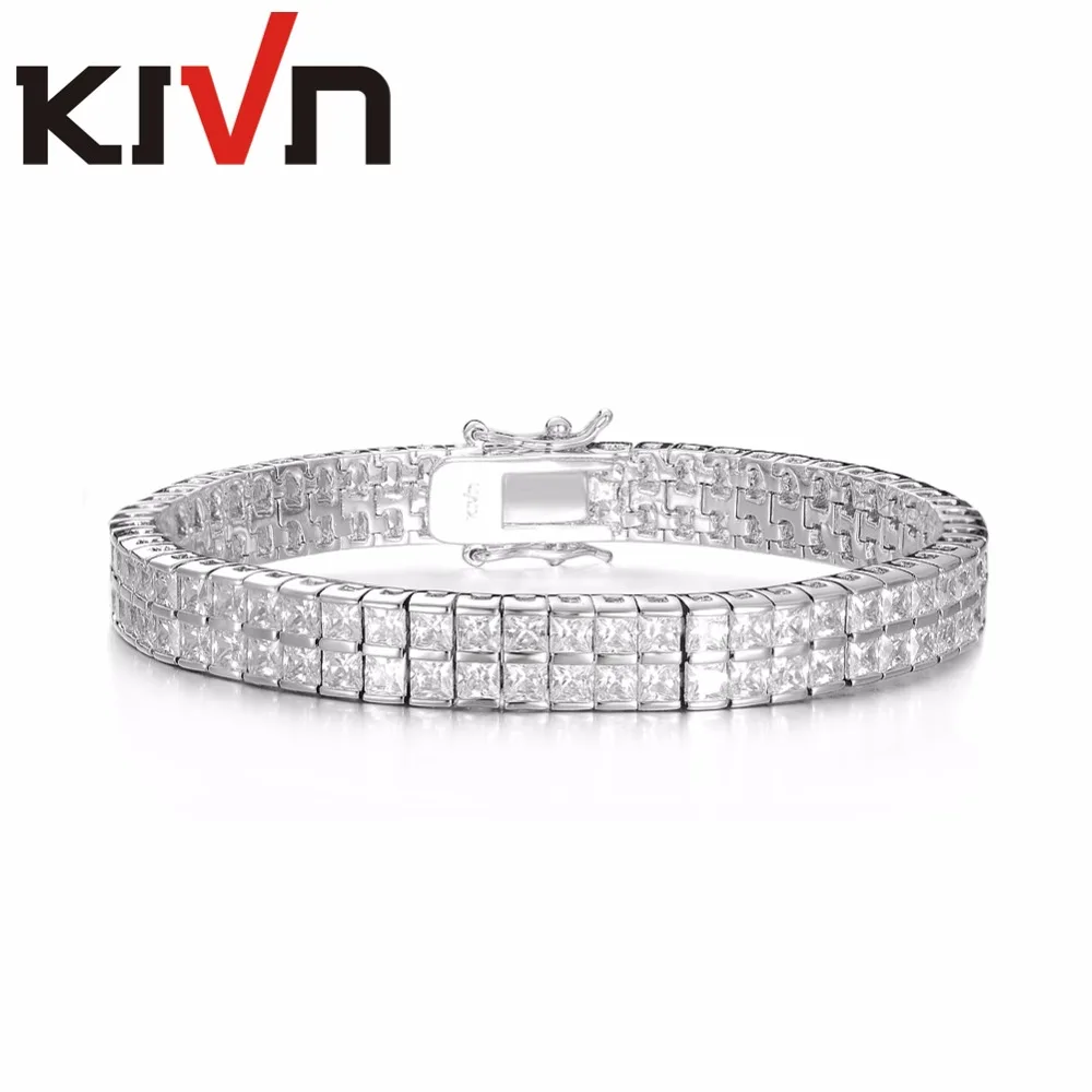 

KIVN Fashion Jewelry Tennis Classic CZ Cubic Zirconia Womens Girls Bridal Wedding Bracelets Promotion Birthday Christmas Gifts