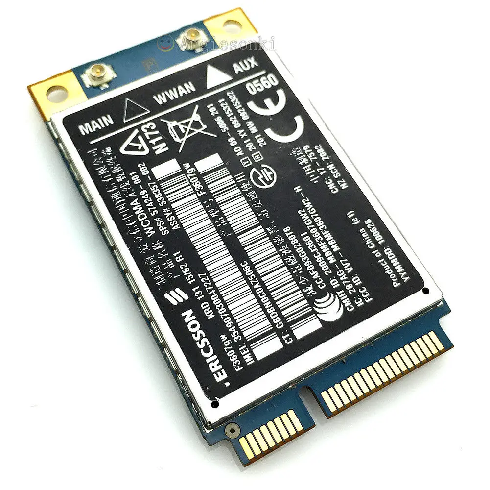 Разблокированный Ericsson F3607GW sps 574249-001 беспроводной 3G WCDMA HSDPA Mini PCI-E карта для H P 2540P 8640