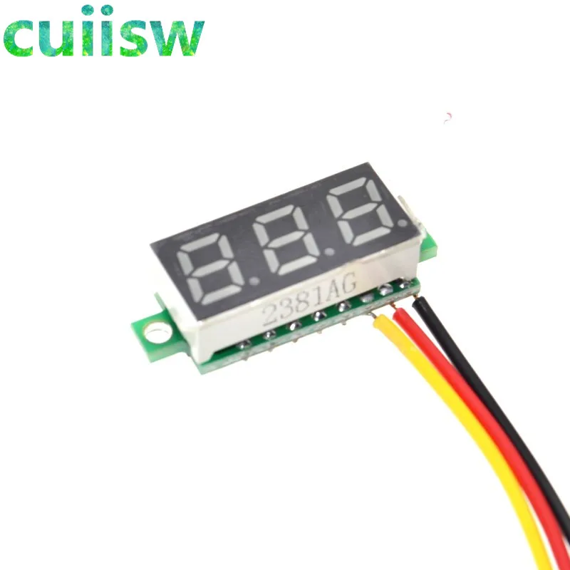 Цифровой вольтметр DC с головкой светодиодный цифровой DC4.5V-30V 0 28 дюйма Мини 0-100 в