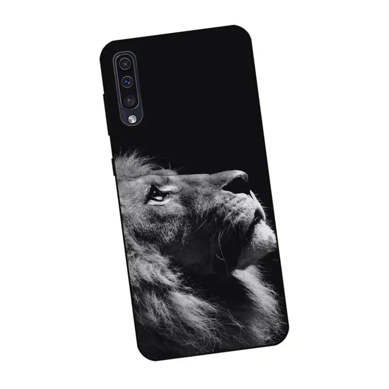 P109 Лев Черный силиконовый чехол для samsung Galaxy A6 A7 A8 A9 A10 A30 A40 A50 A60 A70 A80 A90 5G A20E плюс - Цвет: P1730