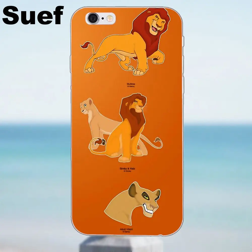 Suef Мягкий мобильный телефон для iPhone X 4 4S 5 5S 5C SE 6 6S 7 8 Plus Samsung Galaxy J1 J3 J5 J7 A3 A5 2016 2017 Simba