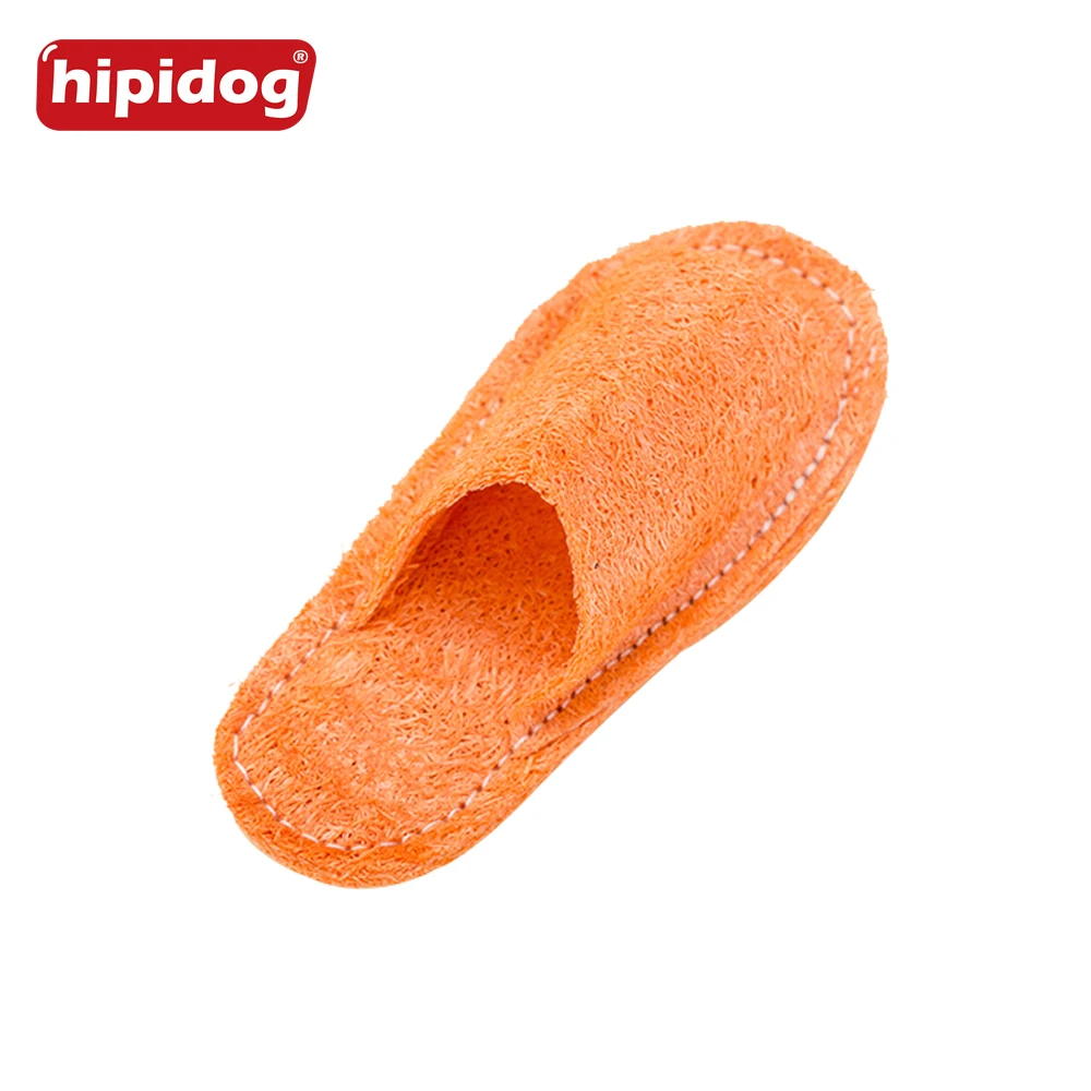 Hipidog 1 шт. натуральная люфа тапочка форма игрушка для домашних животных прочный