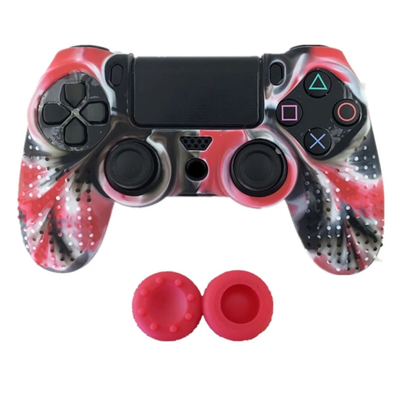 8 цветов Противоскользящий силиконовый кожного покрова чехол для Sony PlayStation Dualshock 4