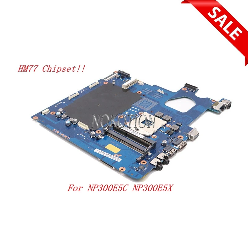 Материнская плата Nokotion материнская для ноутбука Samsung NP300E5C NP300E5X DDR3 SLJ8F HM77