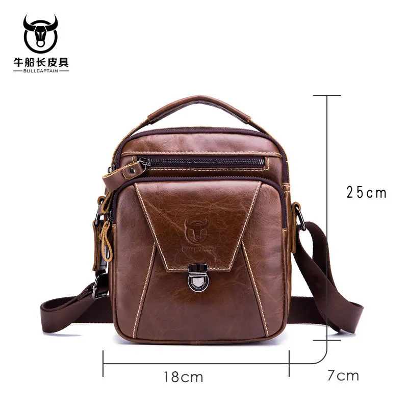 Сумка BULLCAPTAIN мужская из натуральной воловьей кожи мессенджер повседневный