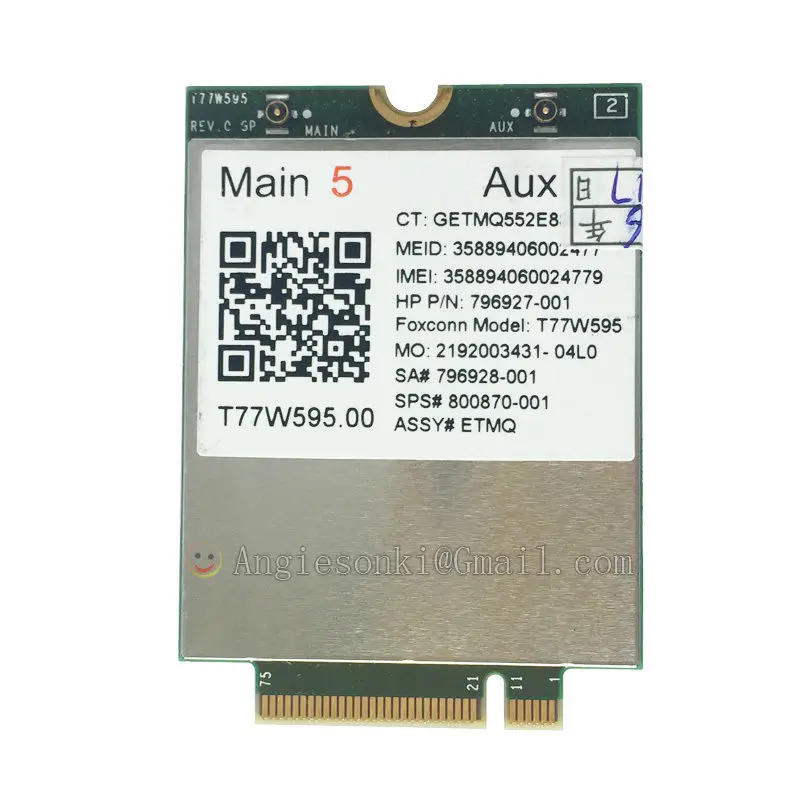 Lt4120 Snapdragon X5 LTE T77W595 796928 001 4G WWAN M.2 150 Мбит/с модем для HP Elite x2 840 850 G3 640 650 645 G2|lte modem|4g lte