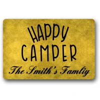 door mat entrance mat happy campers personalized your name non slip doormat 23 6 by 15 7 inch machine washable non woven fabric