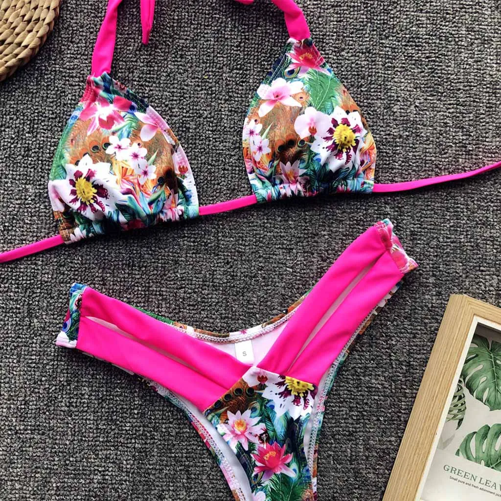 Комплект женских бюстгальтеров с леопардовым принтом и пуш ап