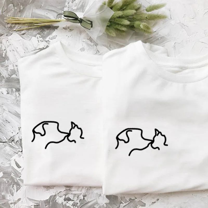 S 5XL 100% хлопок женская футболка с милым принтом harajuku большие размеры забавная