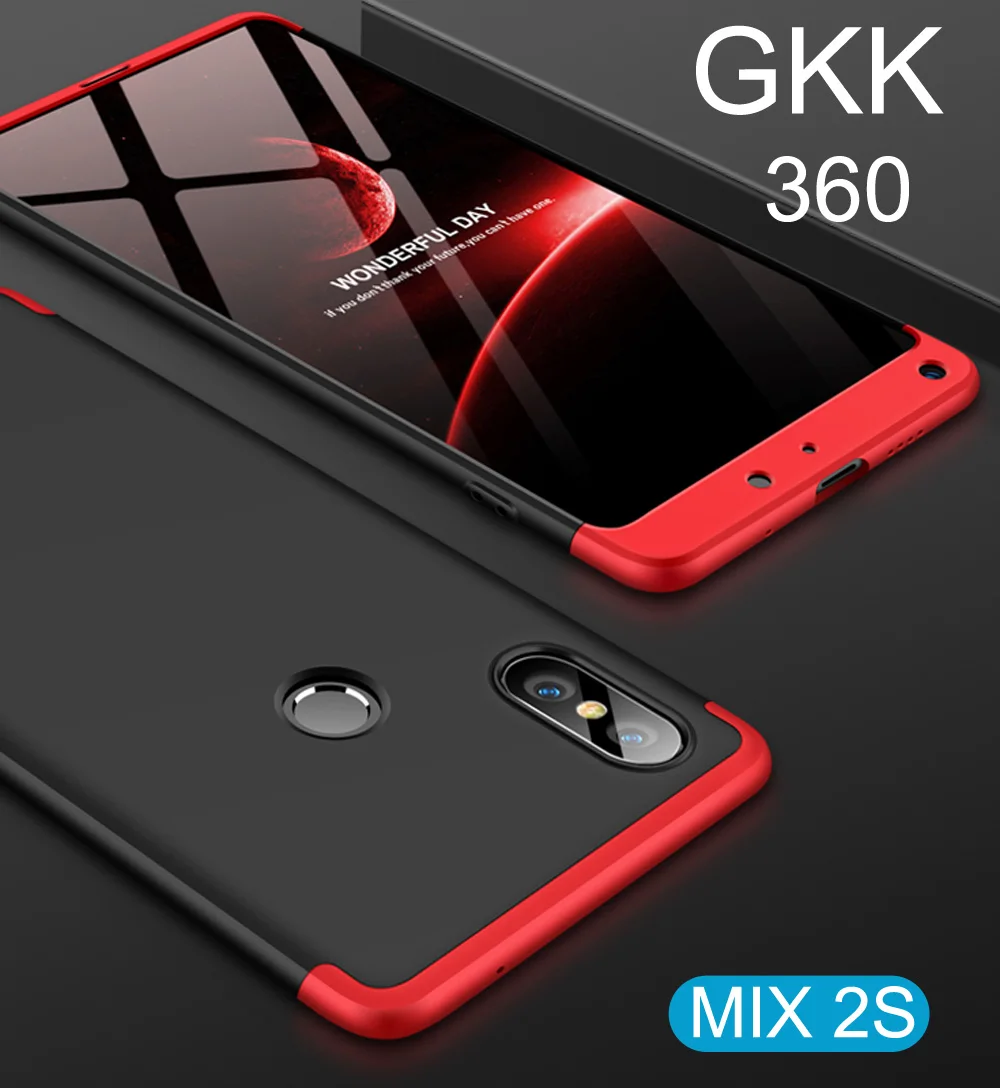 Чехол GKK для Xiaomi Mi MIX 2S защитный чехол с полной защитой на 360 градусов