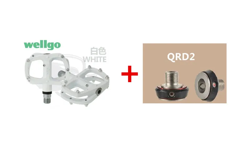 QRD2 white Веллго педаль быстросъемное устройство R146 QRD1 QRD2 велосипедный алюминиевый сплав легкий подшипник складной MTB дорожный велосипед педали - Цвет: QRD2 white