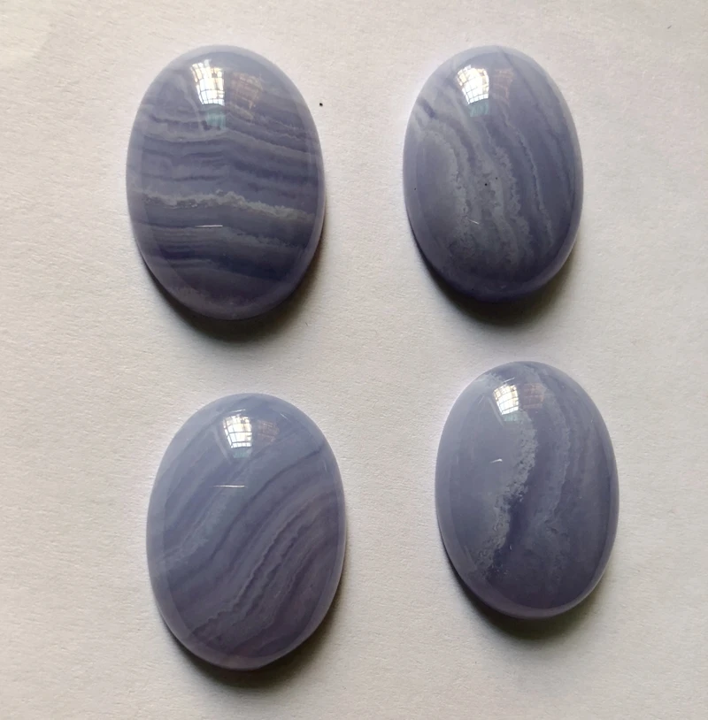 Натуральный Синий кружевной Агат Драгоценные Камни бусины Caboch 18*25 мм Овальный