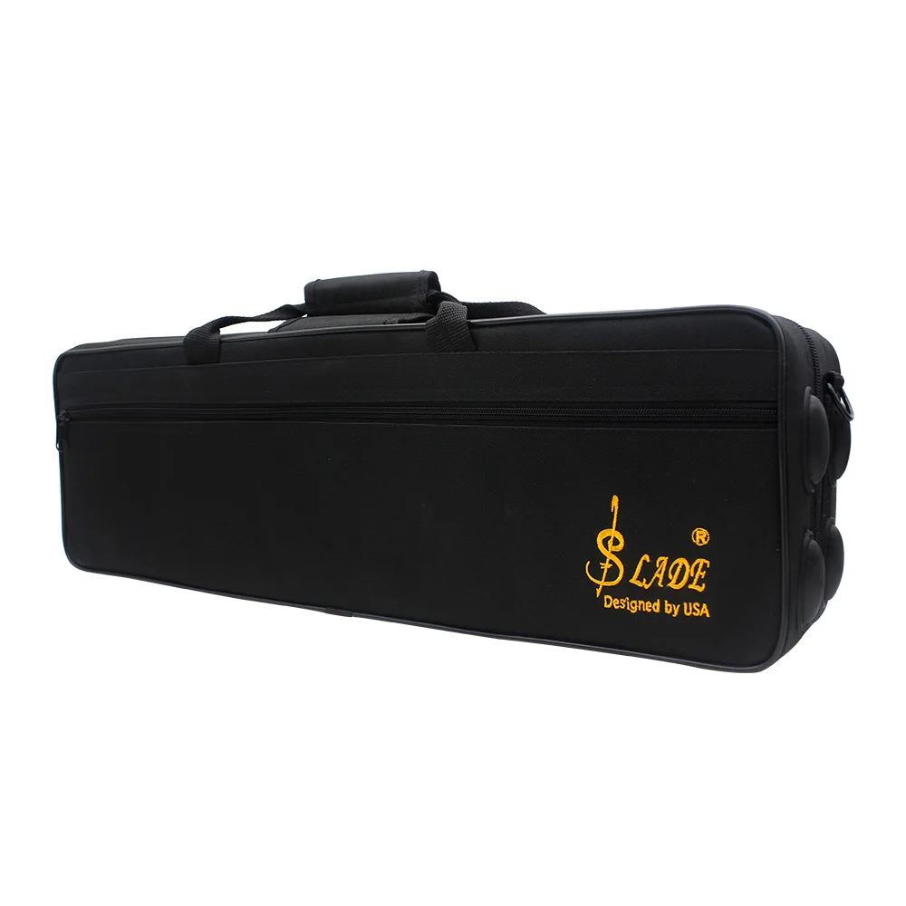 LADE сопрано саксофон SAX Bb латунь высокий F # ключ лакированный Золотой корпус и