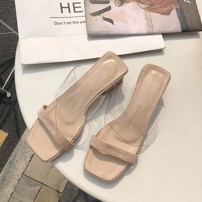 MONMOIRA/прозрачные тапочки из ПВХ сандалии женская элегантная обувь на толстом