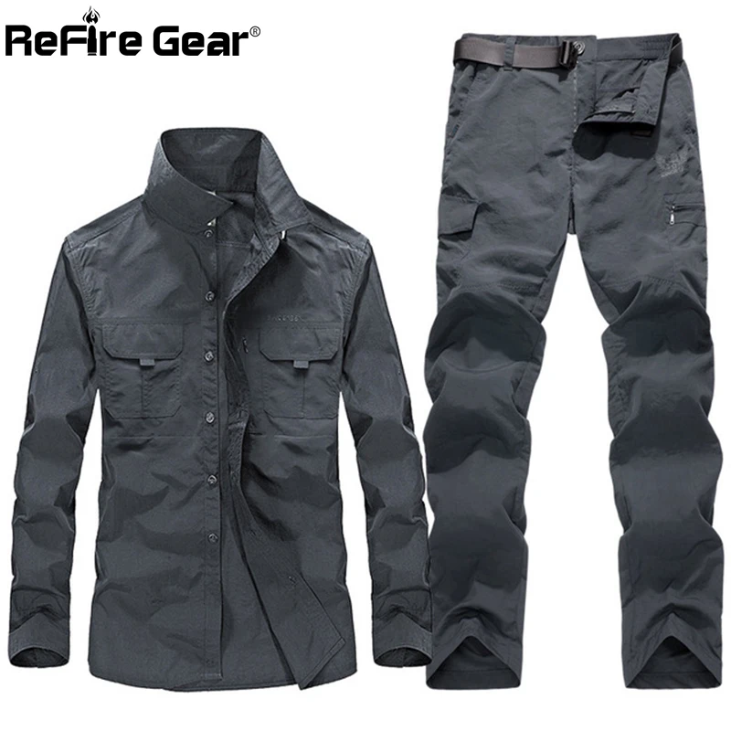 ReFire Gear Военная тактическая Униформа мужская одежда с несколькими карманами