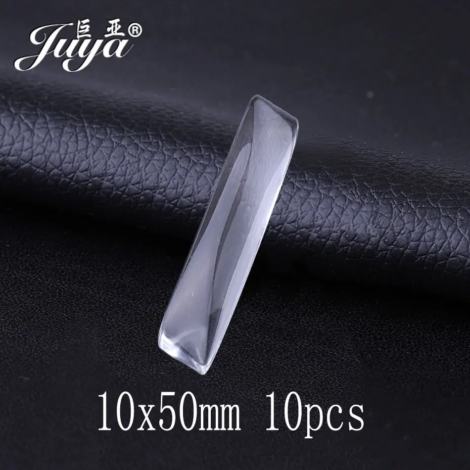 10x50mm glass 10pcs 10 шт. 10x50 мм Ретро прямоугольник внутренний размер Подвески Настройки Кабошон основы ободок Пустые лотки Fit Стекло Камея DIY ювелирных изделий - Цвет: 10x50mm glass 10pcs