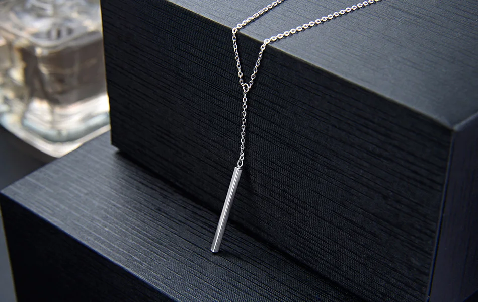 ORSA JEWELS Настоящее 925 женское серебряное ожерелье с подвеской в виде трубки из стерлингового серебра длинные Подвески стильные украшения для коктейля, вечеринки SN138
