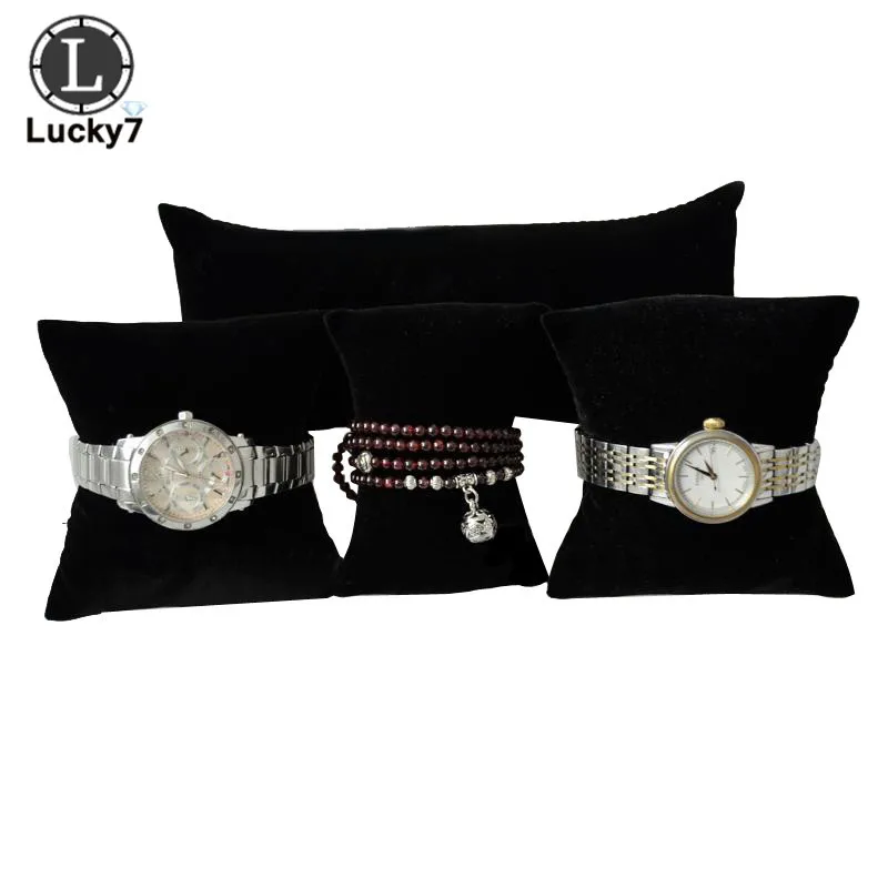 4Pcs Per Set Черная бархатная подставка для часов, подставка для хранения ювелирных изделий, органайзер, подставка для браслета, подставка для дисплея ювелирных изделий - Цвет: 4Pcs Per Set