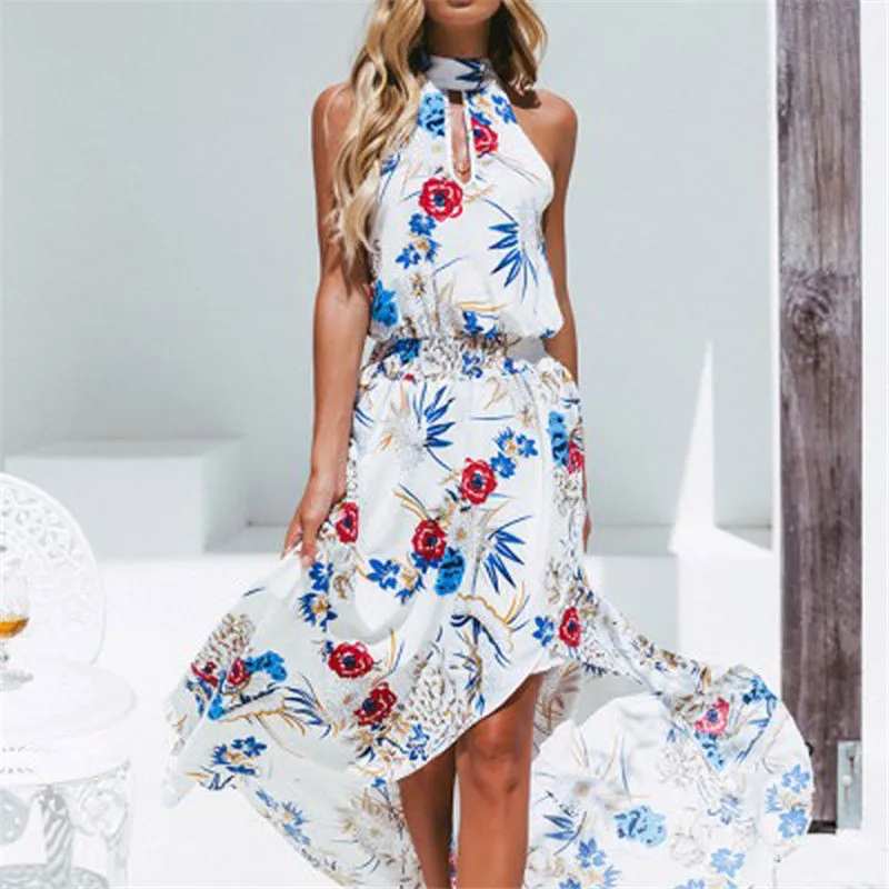 Vestido robe femme Летний стиль elbise женские богемные цветочные платья элегантная ткань