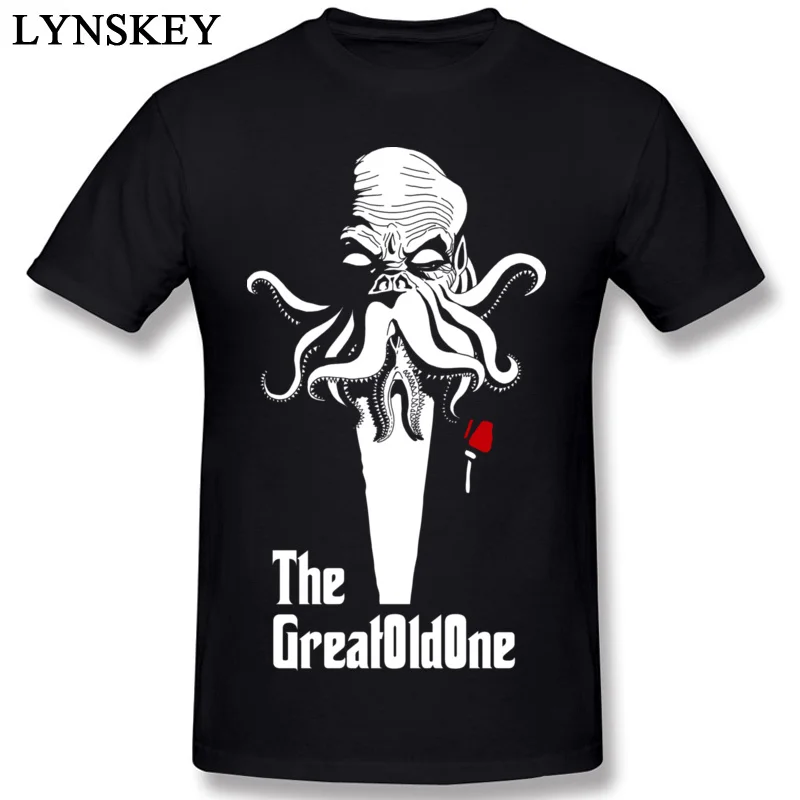 Мужская футболка с надписью The Great Old One Cthulhu из 100% хлопка низкой ценой летняя