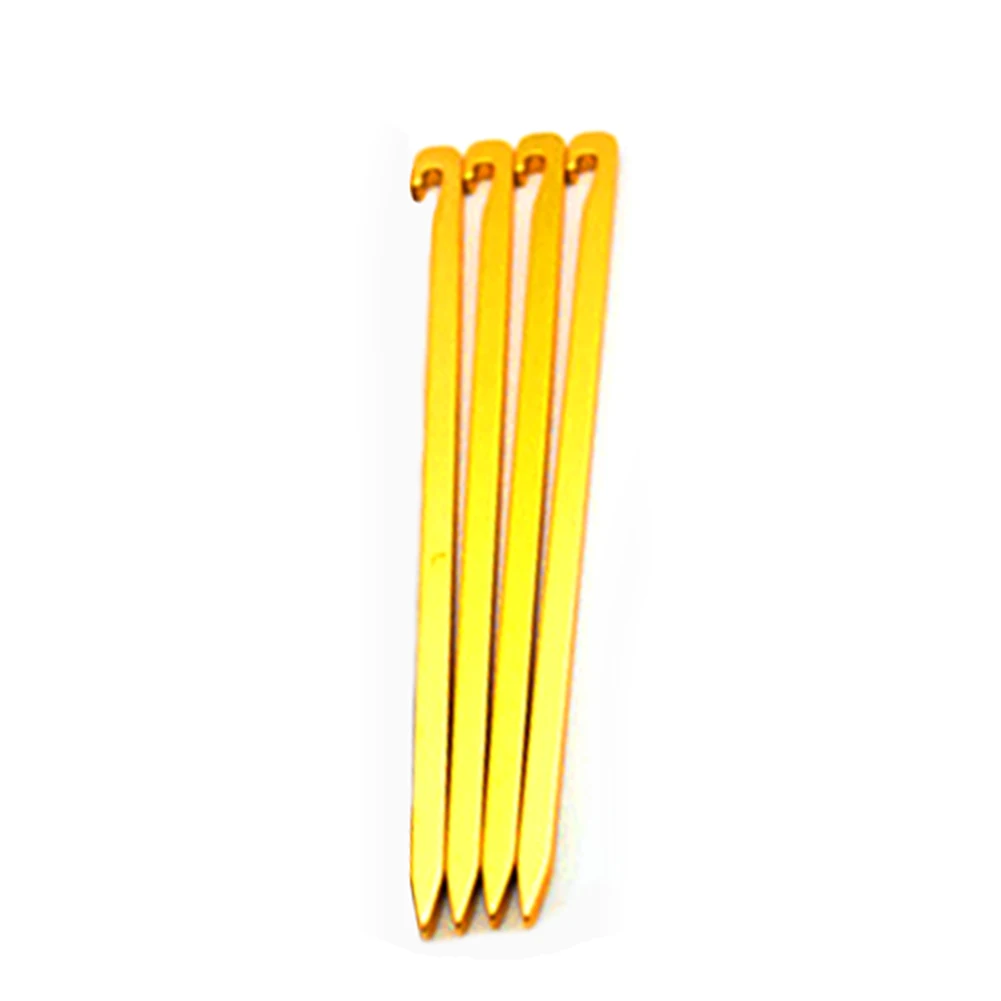 4 шт Алюминий приспособление для кемпинга палатка ногтей Открытый квадратная Peg