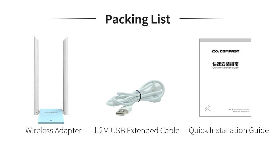 USB Wi-Fi  COMFAST, 600 /,  , 2, 4