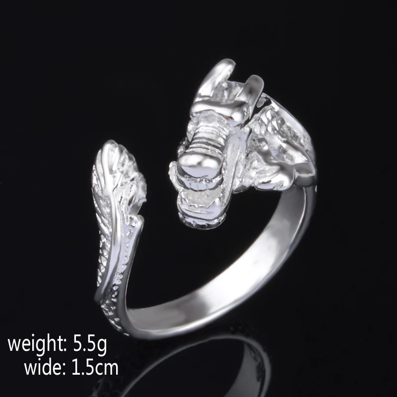 Оригинальное серебряное Открытое кольцо новое трехмерное с изображением крана в
