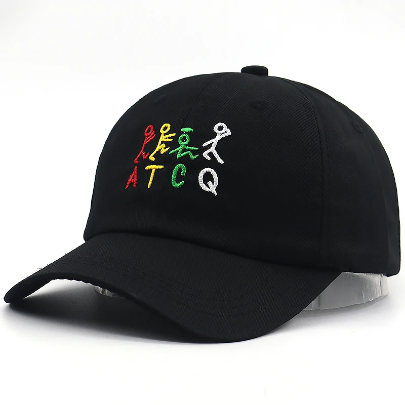 Классическая бейсболка в стиле хип-хоп с вышивкой виде племени квеста ATCQ