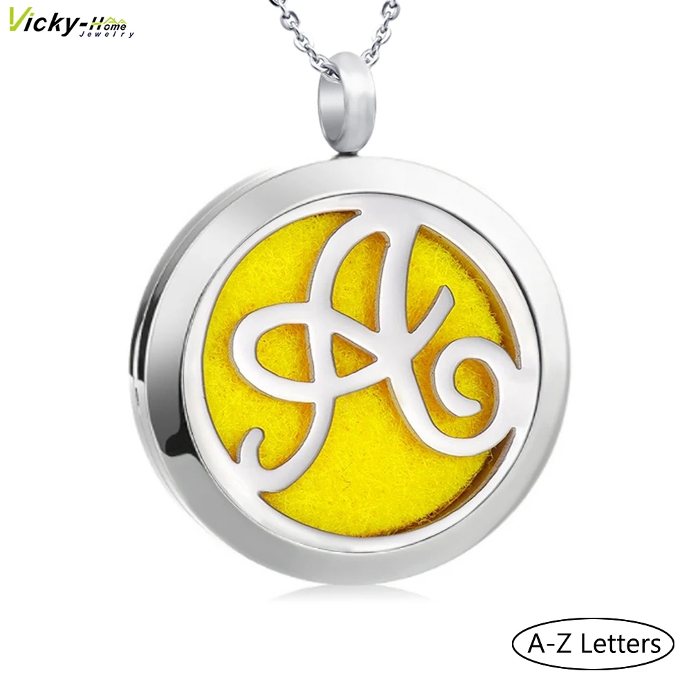 Vicky Home A to Z буквы монограмма эфирные масла медальон диффузор ожерелье