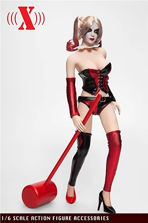 Full set 1/6 X-013 самоубийц Гарри Куинн женский джокер голова резная Модель ПВХ голова лепить для 12 ''Phicen TBL бледная девушка фигура тело аксессуар - Цвет: Full set