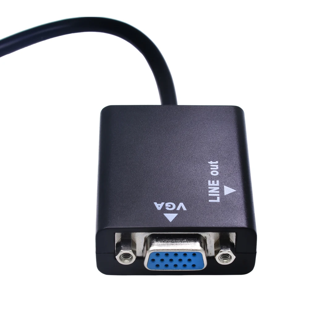 Высококачественный адаптер HDMI в VGA TISHRIC HDMI2VGA HD 1080P аналоговые аудио и видео кабели