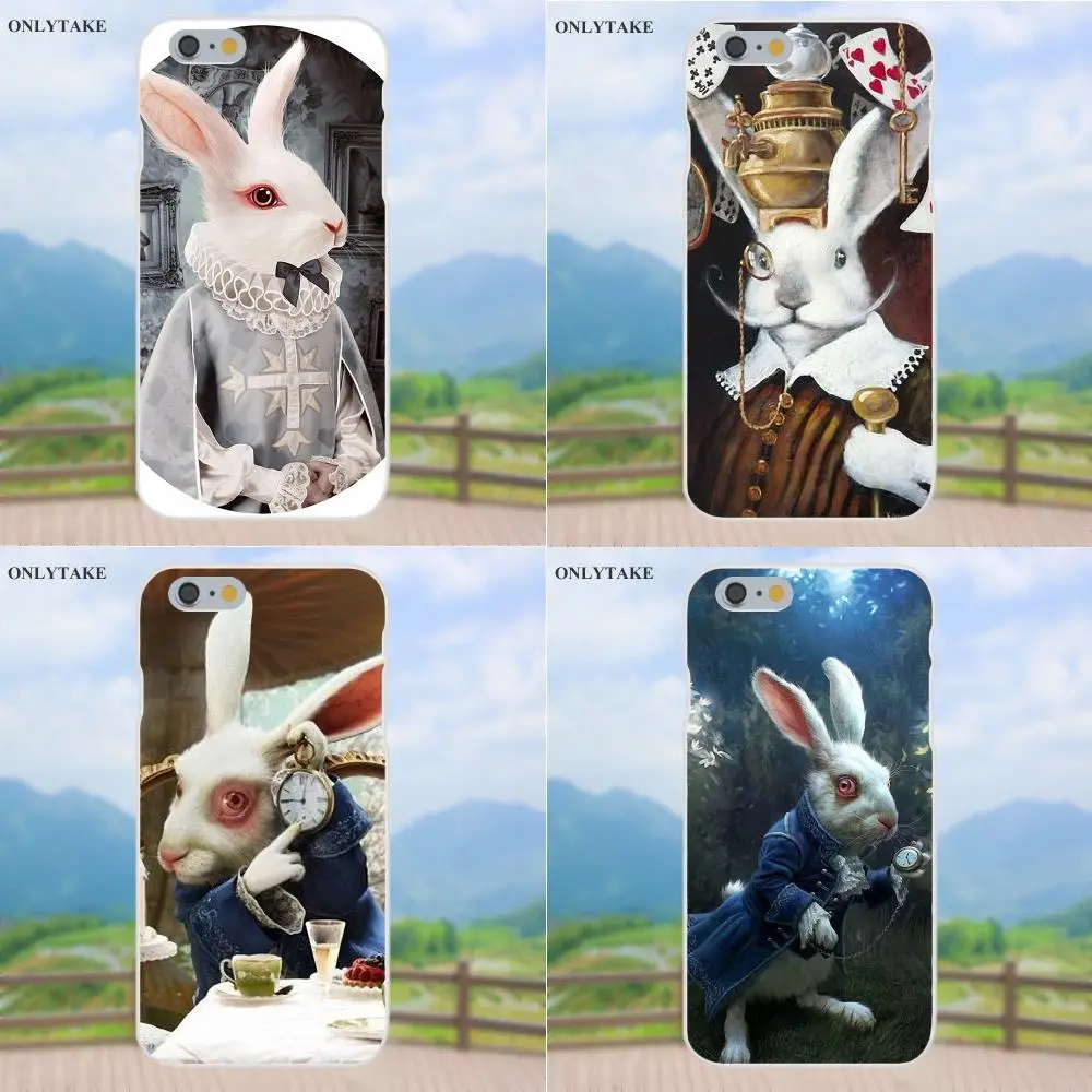 Vvcqod Алиса в стране чудес карманные часы кролик для Apple IPhone X 4 4s 5 5C SE 6 S 7 8 Plus Galaxy