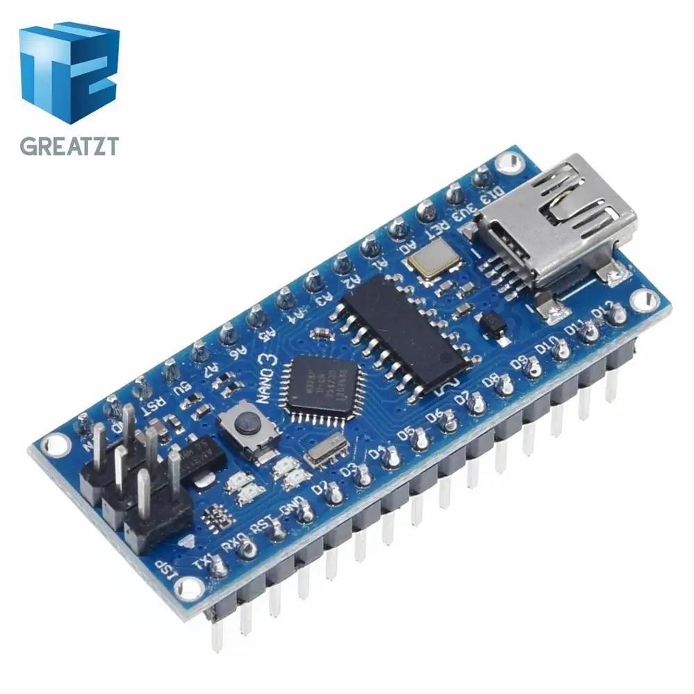 Контроллер GREATZT Nano 3 0 совместимый с arduino nano CH340 USB драйвер кабелем NANO