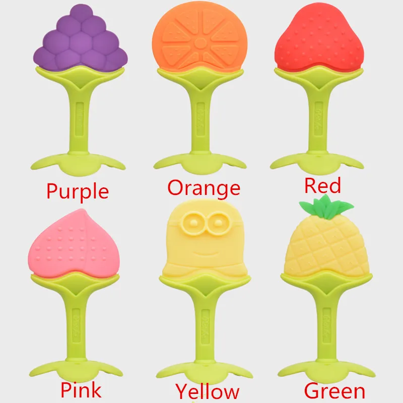 2016 новый детский силиконовый прорезыватель детские игрушки в форме фруктов