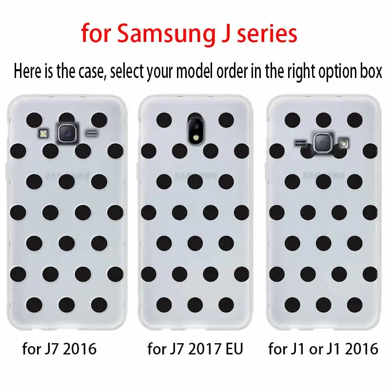 Чехол в горошек для телефона Samsung Galaxy j6 J8 J7 J5 J3 J4 Plus 2018 2017 2016 J610 Prime мягкий