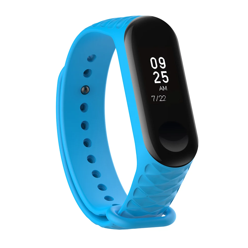 Сменный ремешок для Xiao-Mi Band 3/4 Универсальный ТПУ ромбические ремешки на запястье 13 цветов