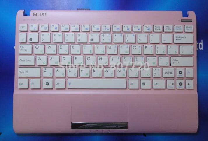 Клавиатура для ASUS Eee pc 100% 1025C 1025CE Русская раскладка розовая рамка белые клавиши |