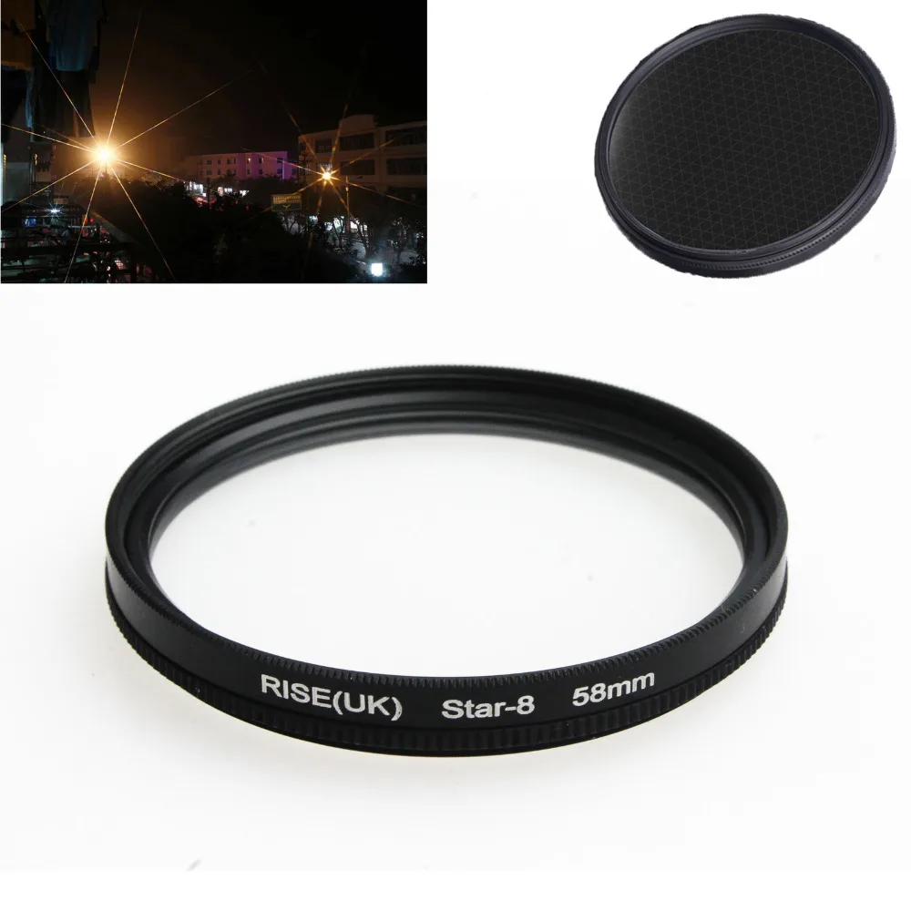 58MM 8 Point Star Filter for Canon EF 18-55mm 50mm 85mm Camera Lens | Электроника