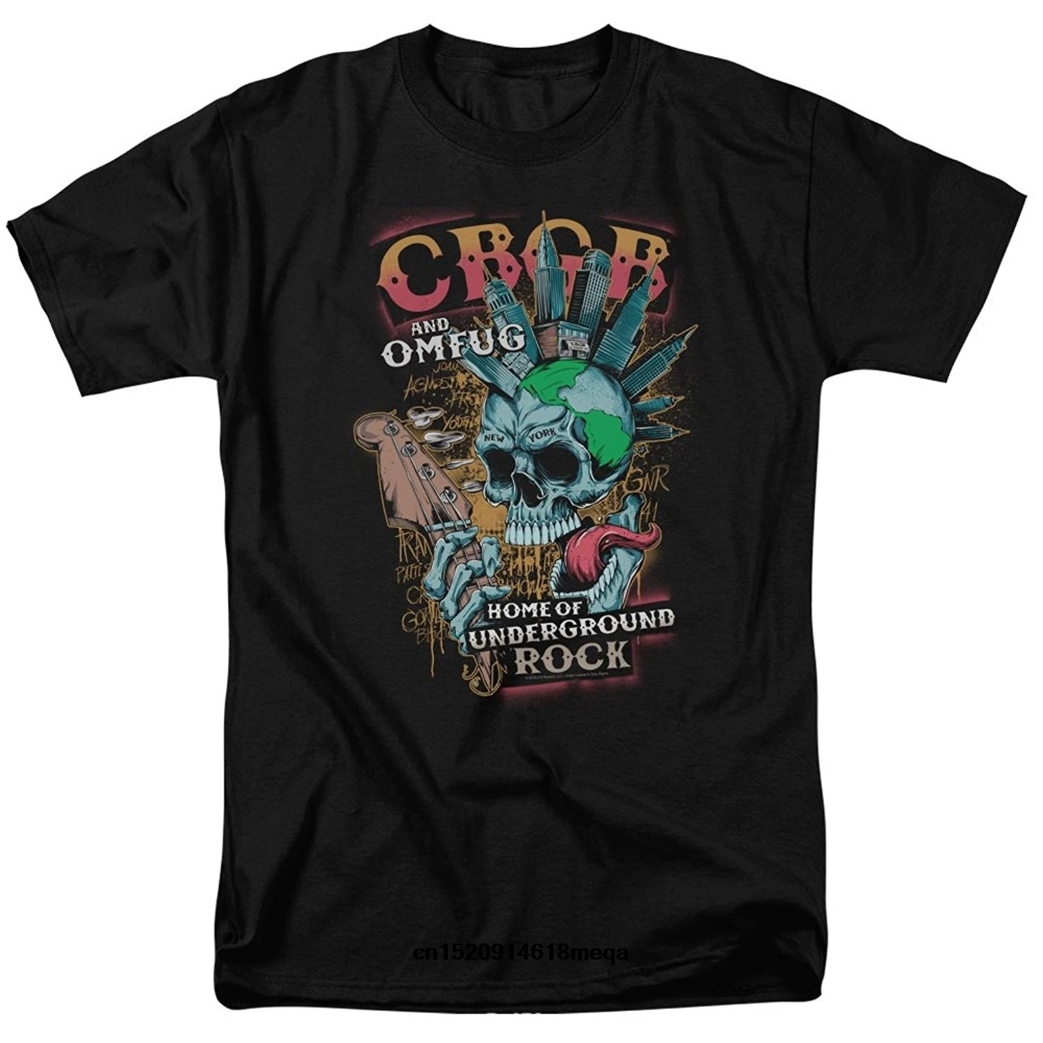 Возьмите Забавные футболки CBGB город мохаук взрослых Футболка мужские черные