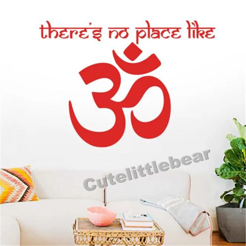Om Shanti символ Hinduism виниловая наклейка на стену Yogs Namaste домашние украшения наклейки