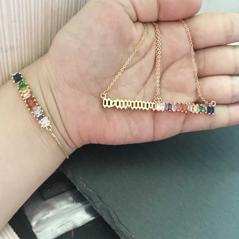 Сексуальное короткое искрящееся Радужное теннисное ожерелье-чокер с AAA+ CZ модное индивидуальное женское ожерелье-воротник бижутерия для женщин