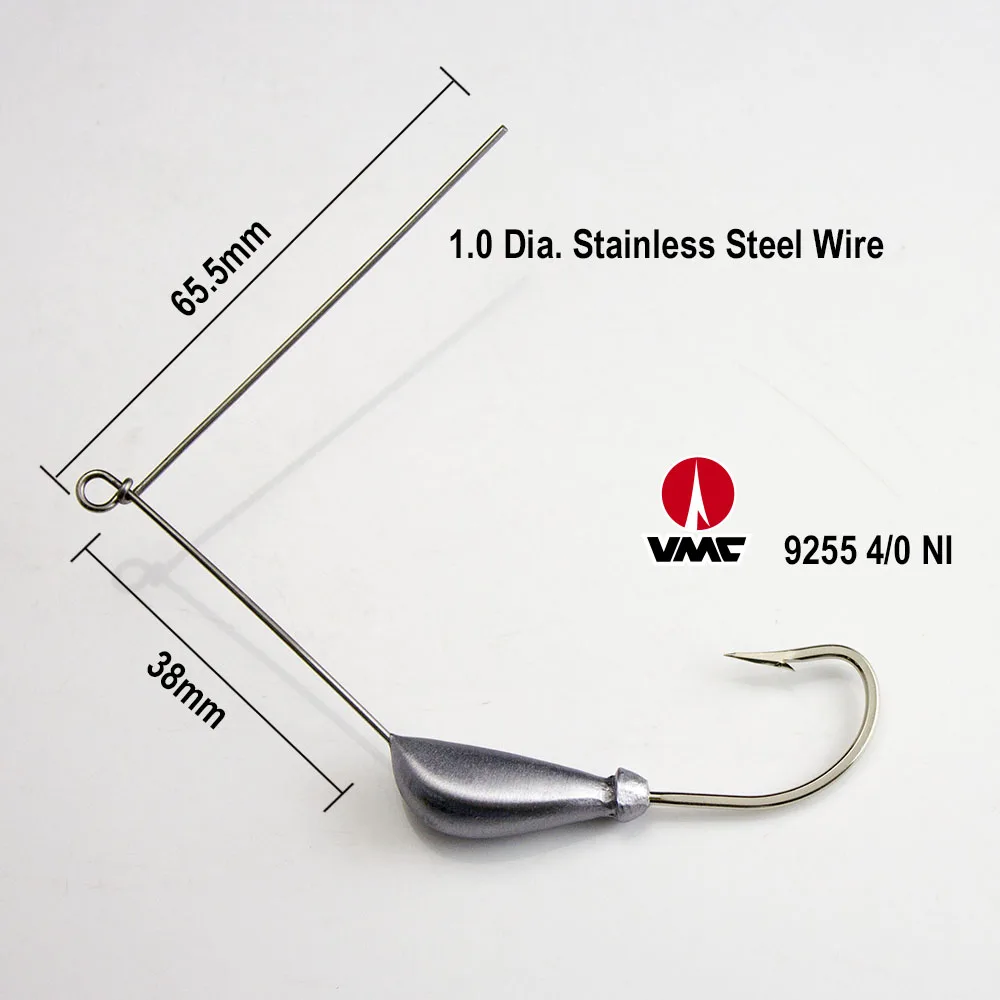 10 шт. COUNTBASS 1/8oz 1/4oz 3/8oz 1/2oz Неокрашенный вертушечная наживка с VMC крючок сделай сам