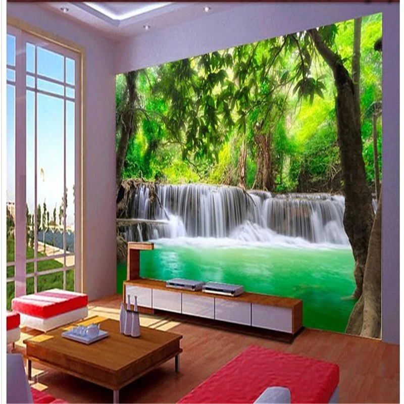 3d настенные фрески по индивидуальному заказу обои 3 d hd jungle river водопад украшение